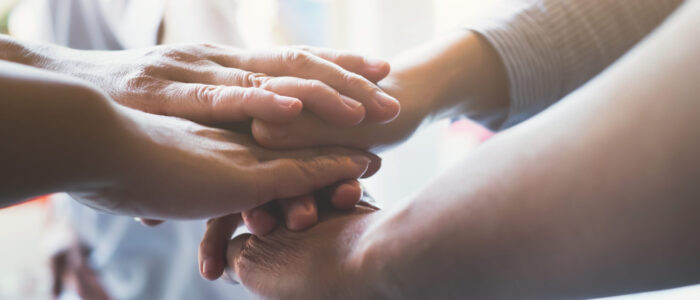 Hands of success startup business teamwork.